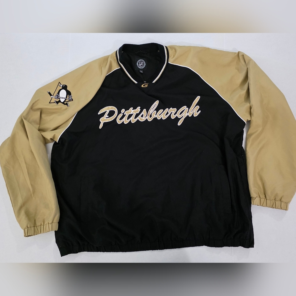 Pittsburgh Penguins Black and Tan Jacket